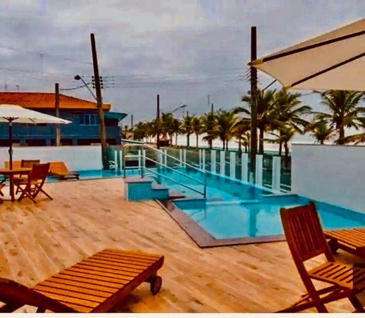 Mongagua Com Vista Para O Mar Pe Na Areia מראה חיצוני תמונה